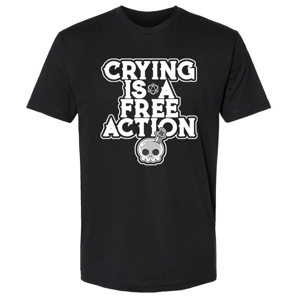 Crying Is A Free Action Premium Unisex T-Shirt - Black - 1