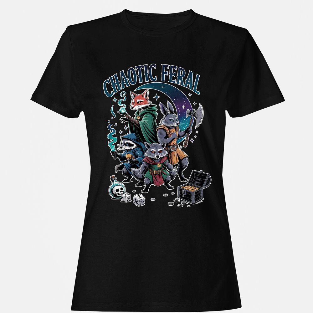 Chaotic Feral Women's T-Shirt - Black - 1