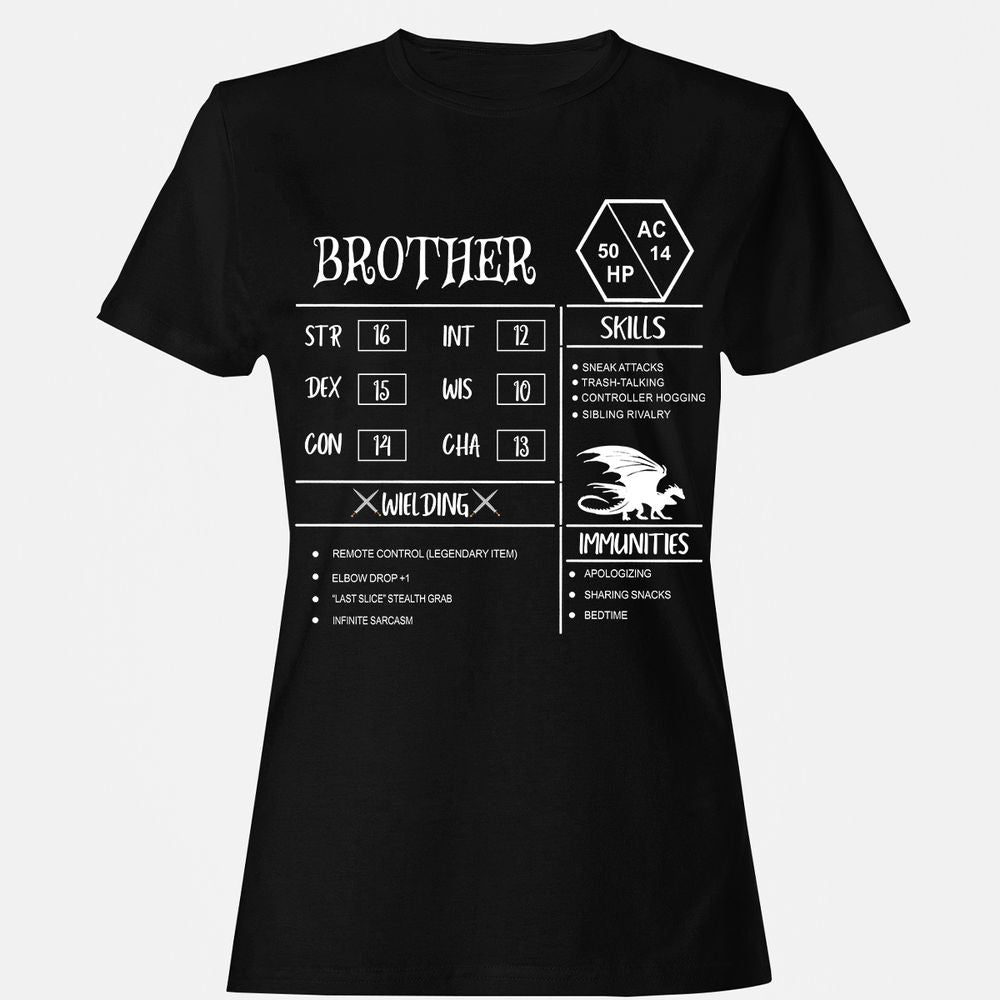 Brother Stats Women's T-Shirt - Black - 1