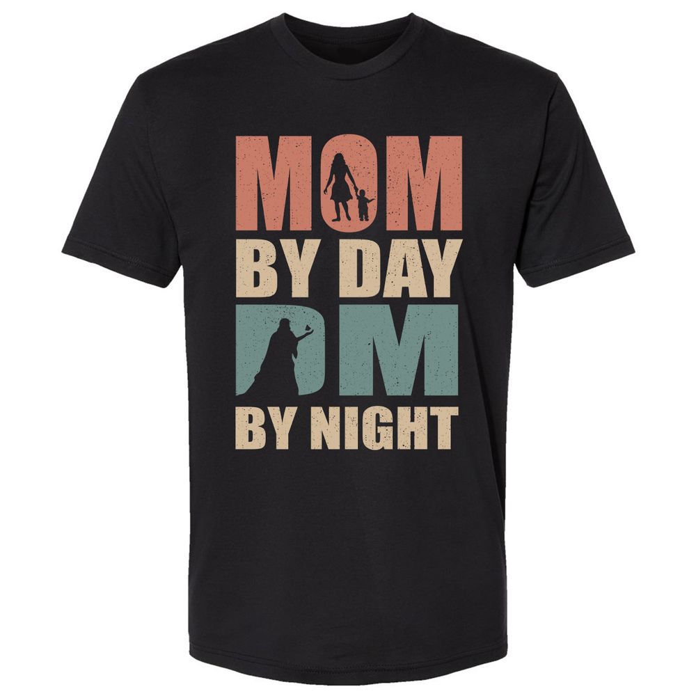 Mom By Day DM By Night Premium Unisex T-Shirt - Black - 1