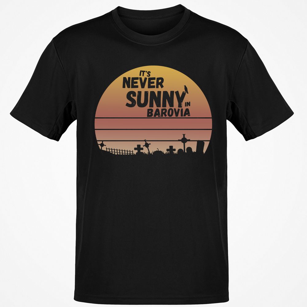 Vintage It's Never Sunny In Barovia Classic Unisex T-Shirt - Black - 1