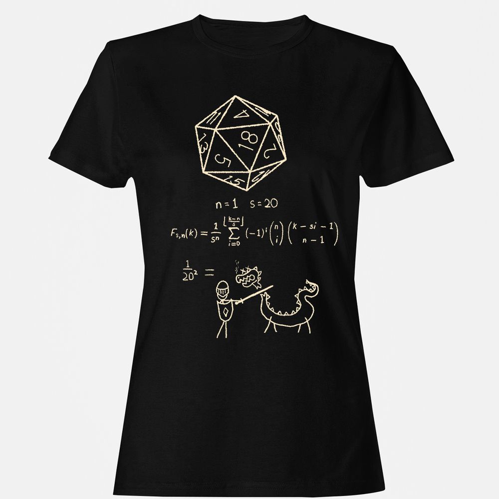 Science Of20 Sided Dice Women's T-Shirt - Black - 1
