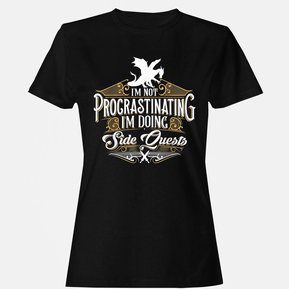I'm Doing Side Quests Women's T-Shirt - Black - 1