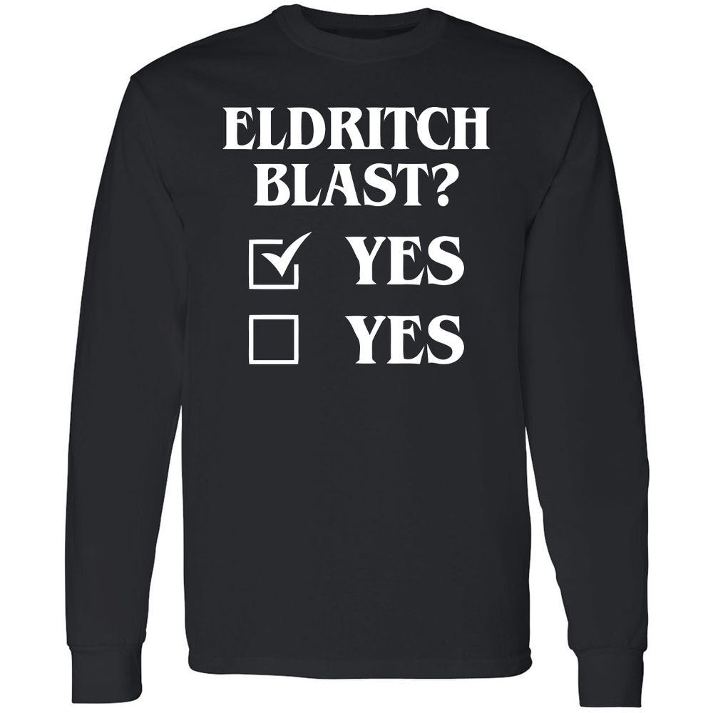 Eldritch Blast Yes Long Sleeve T-Shirt - Black - 1