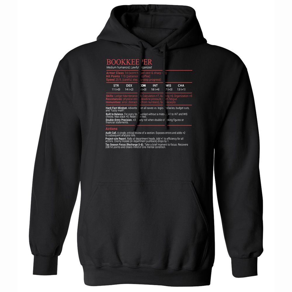 Bookkeepper Stats Block - Black - 1