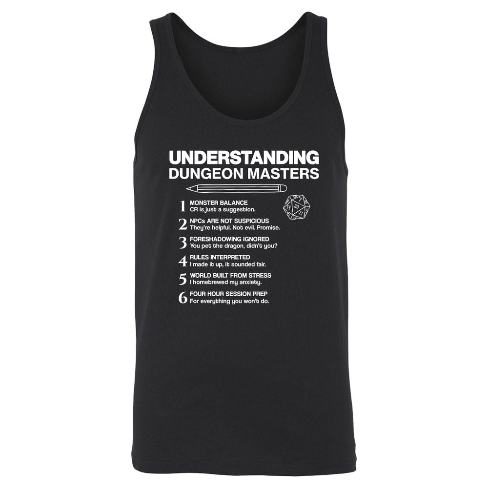 Understanding Dungeon Masters Unisex Jersey Tank - Black - 1