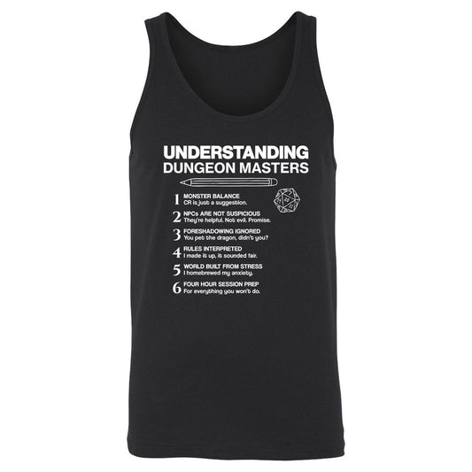 Understanding Dungeon Masters Unisex Jersey Tank - Black - 1