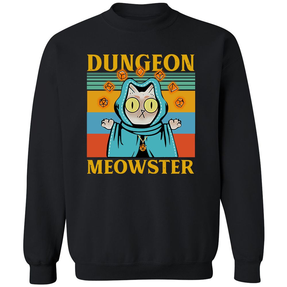 Dungeon Meowster Classic Unisex Sweatshirt - Black - 1