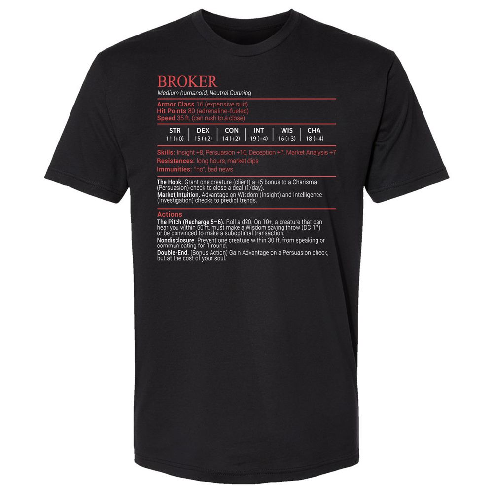 Broker Stats Block - Black - 1