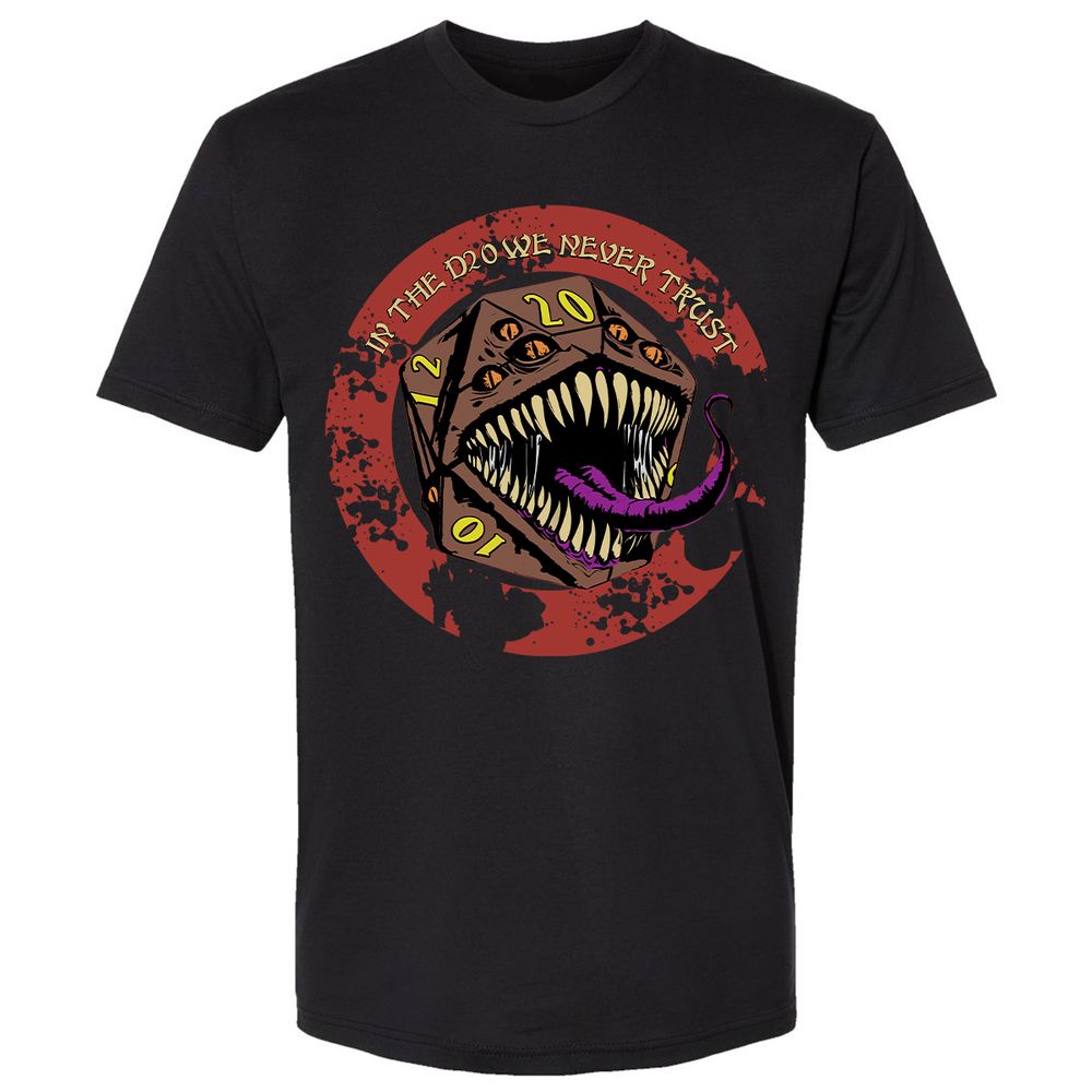 In The D20 We Never Trust Premium Unisex T-Shirt - Black - 1