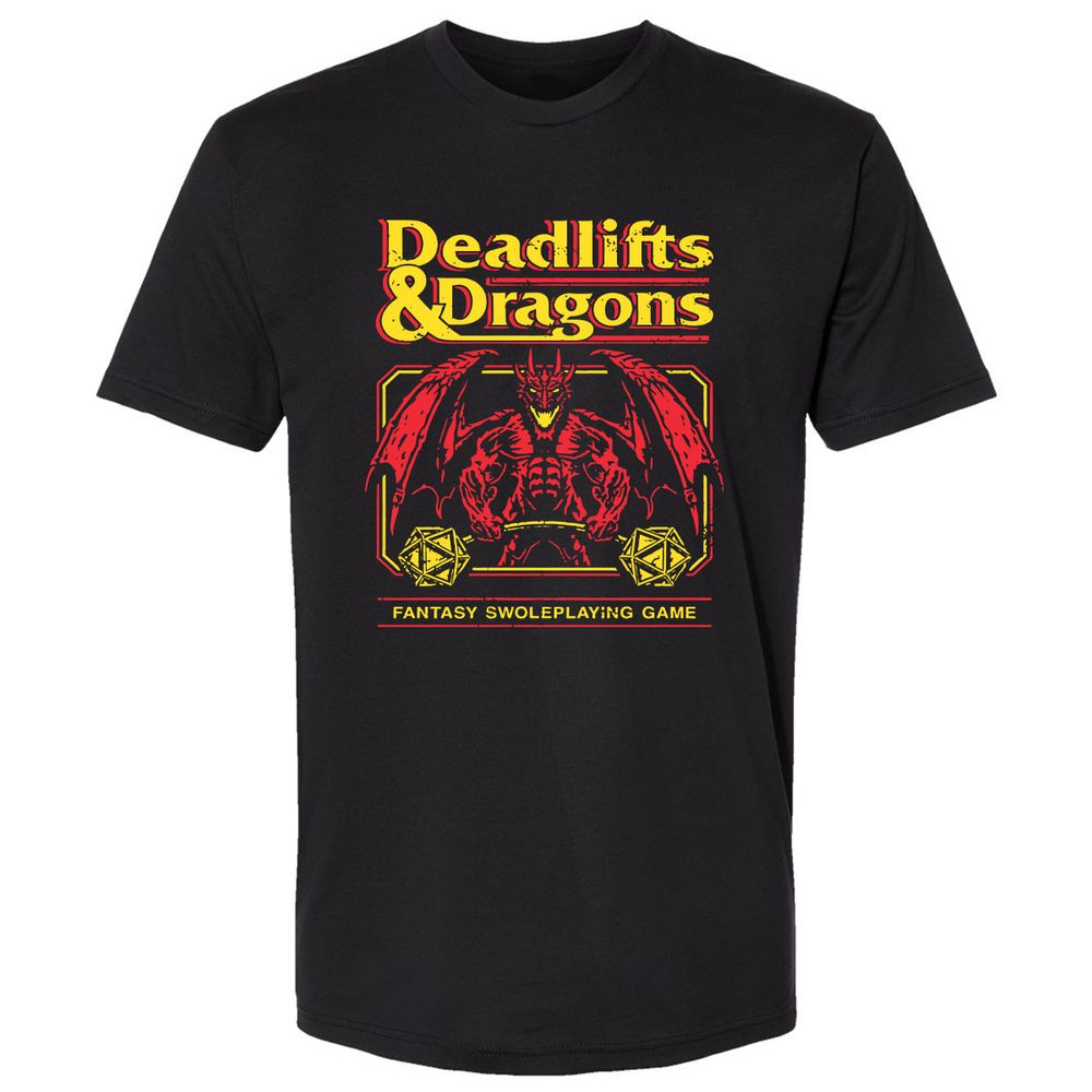 Deadlifts And Dragons Premium Unisex T-Shirt - Black - 1