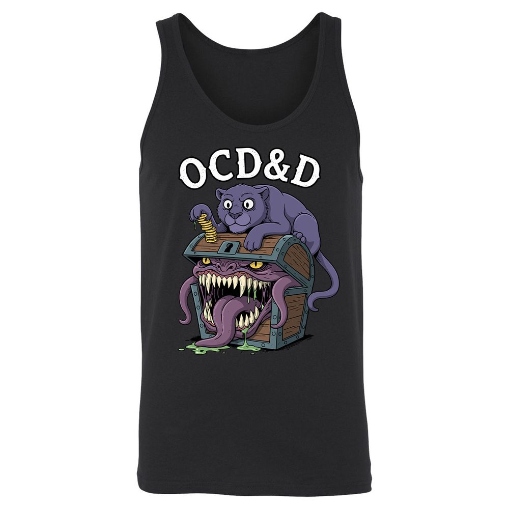 OCD&D Unisex Jersey Tank - Black - 1