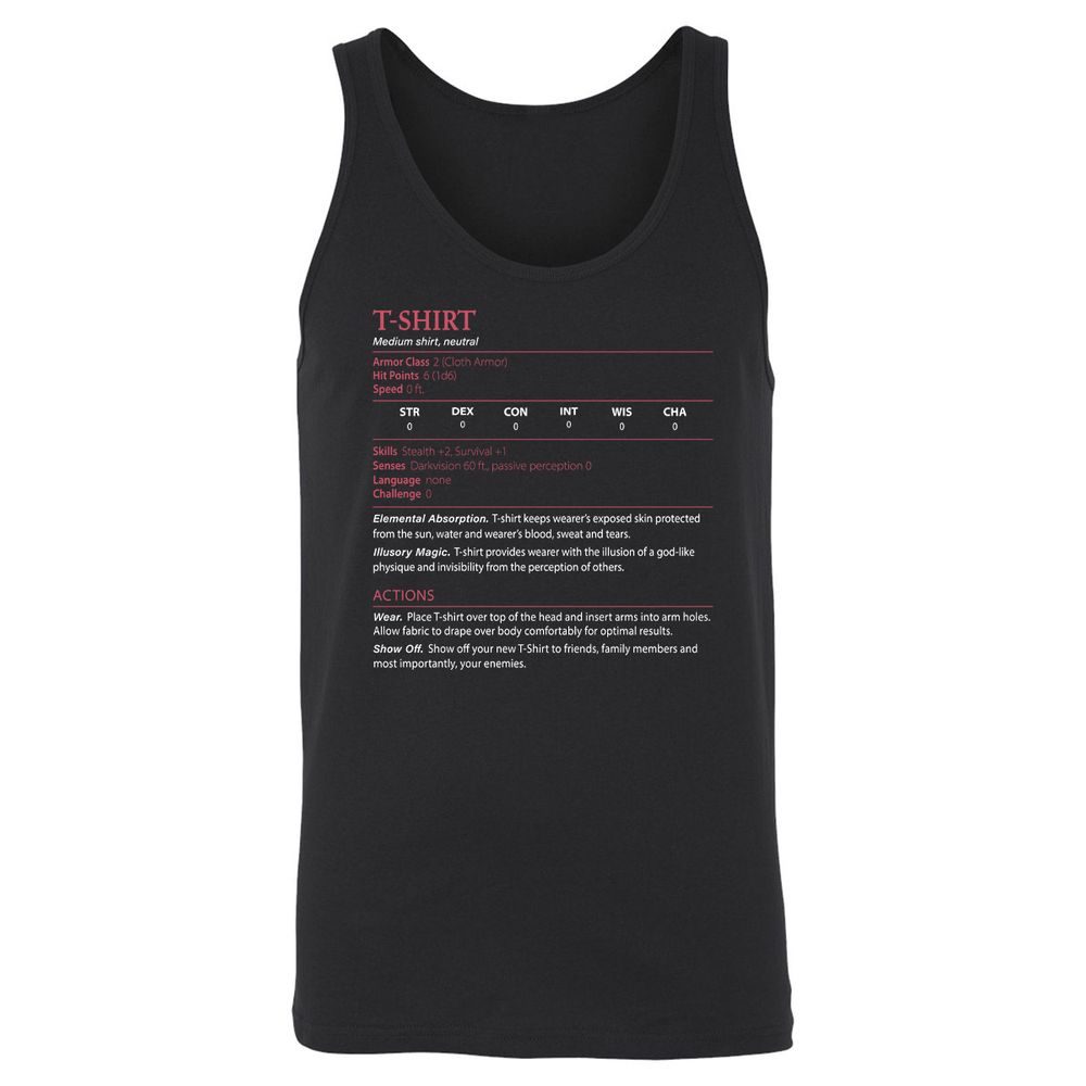 T-Shirt Unisex Jersey Tank - Black - 1