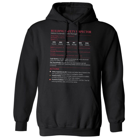 Building Safety Inspector Classic Unisex Hoodie - Black - 1