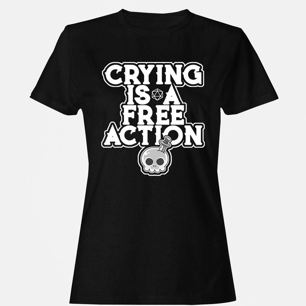 Crying Is A Free Action Women's T-Shirt - Black - 1