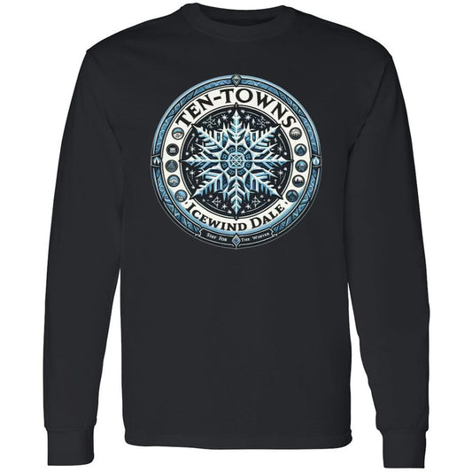 Ten-Towns Icewind Dale Long Sleeve T-Shirt - Black - 1
