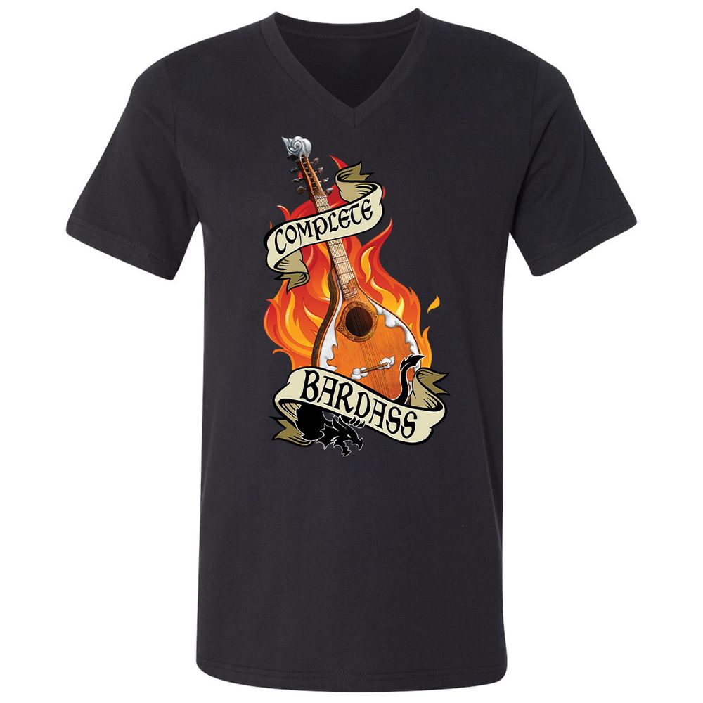 Complete Bardass Unisex V-Neck T-Shirt - Black - 1