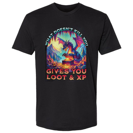What Doesn't Kill You Give You Loot & XP Premium Unisex T-Shirt - Black - 1