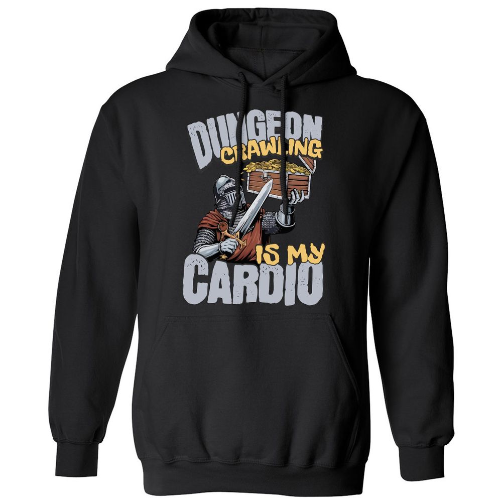 Dungeon Crawling Is My Cardio Classic Unisex Hoodie - Black - 1