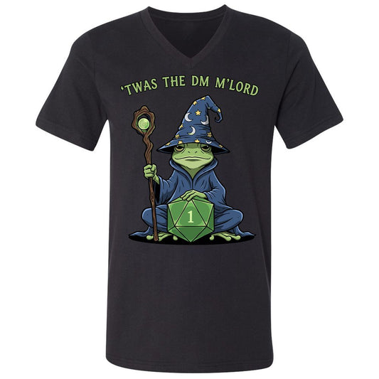 Twas the DM M’lord Unisex V-Neck T-Shirt - Black - 1