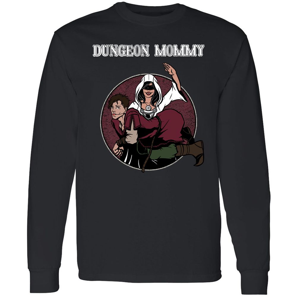 Dominant Dungeon Mommy Long Sleeve T-Shirt - Black - 1