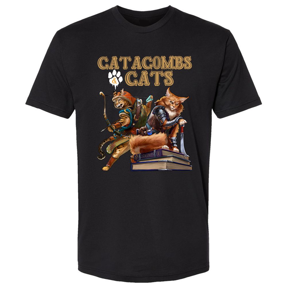 Catacombs & Cats Premium Unisex T-Shirt - Black - 1