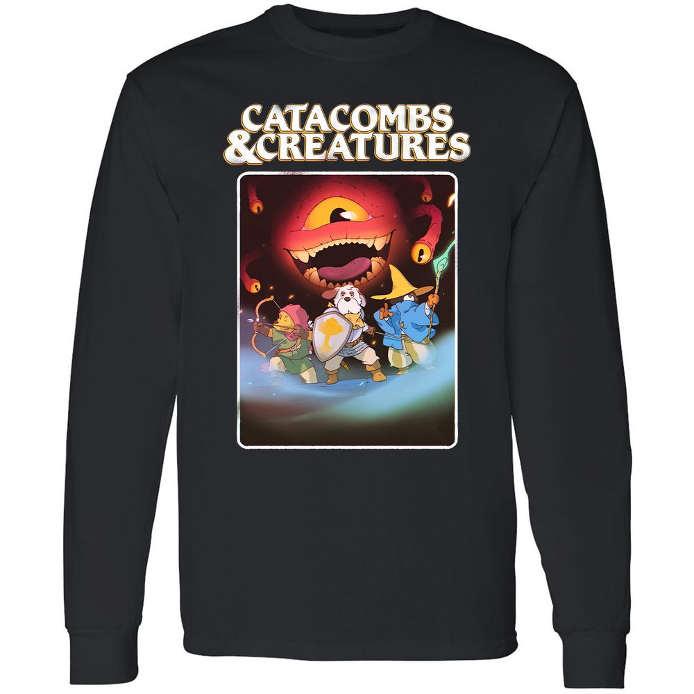 Catacombs & Creatures Long Sleeve T-Shirt - Black - 1