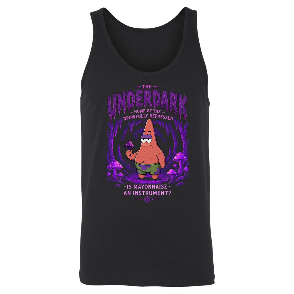 The Underdark Unisex Jersey Tank - Black - 1