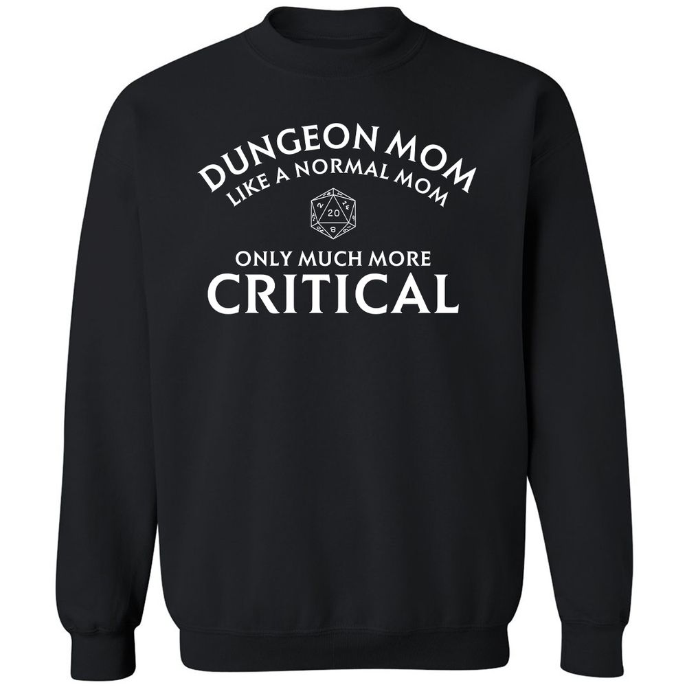 Dungeon Mom Normal Mom Classic Unisex Sweatshirt - Black - 1