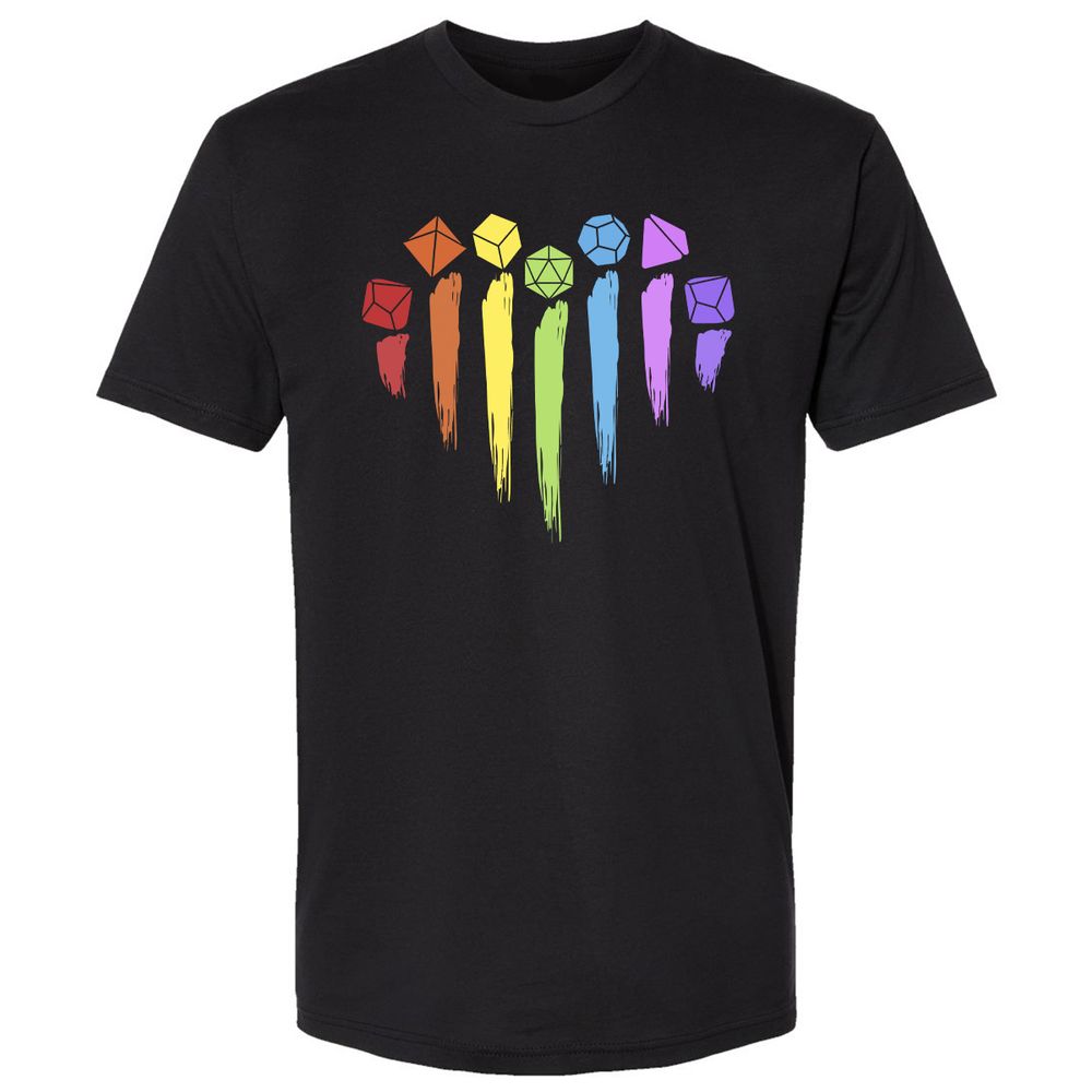 Dice Rainbow Heart Shape - Black - 1