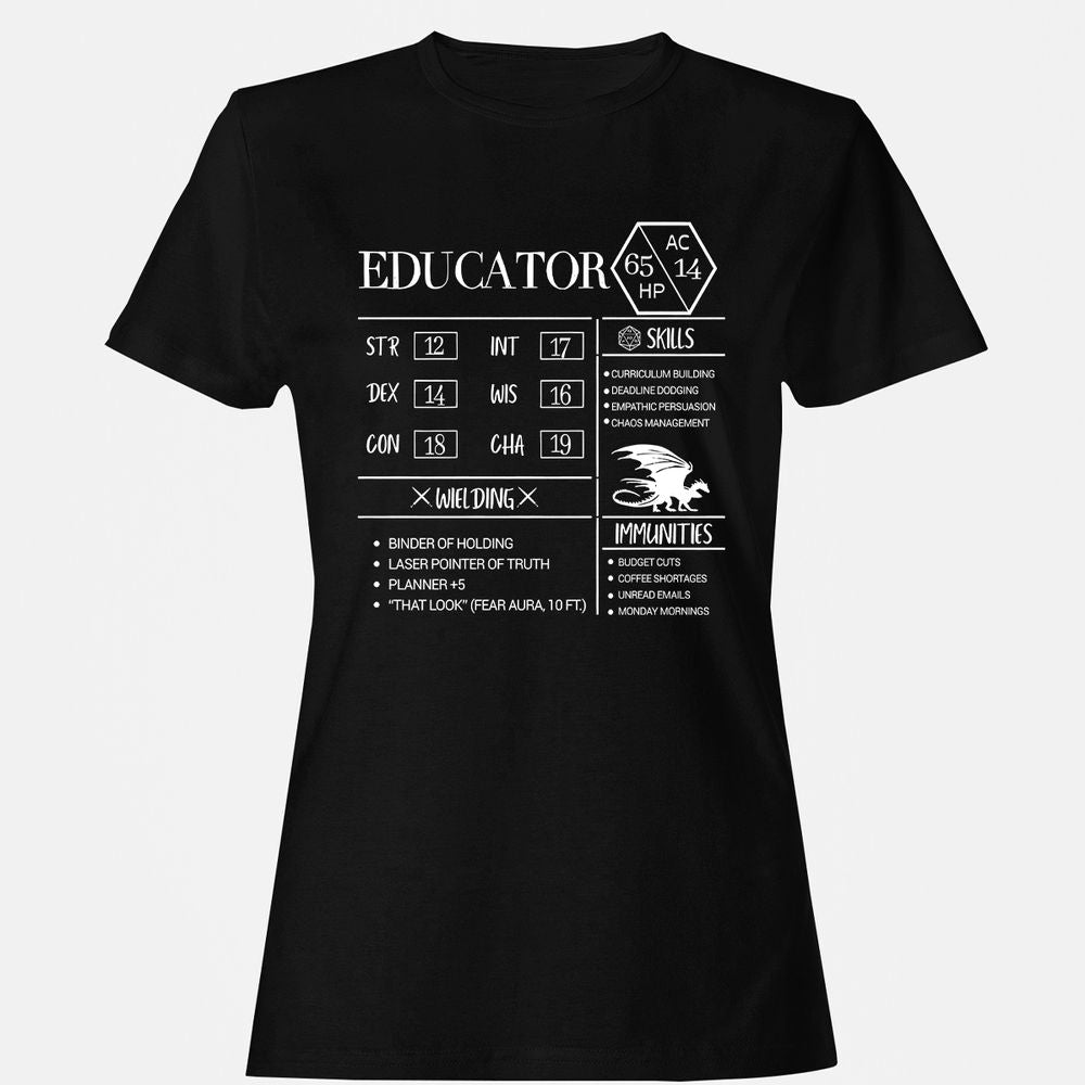 Educator New Women's T-Shirt - Black - 1