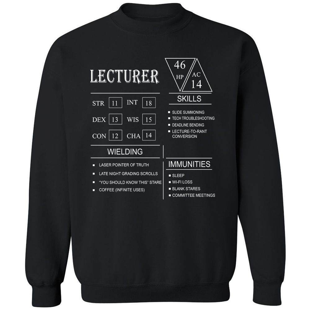 Lecturer New Classic Unisex Sweatshirt - Black - 1