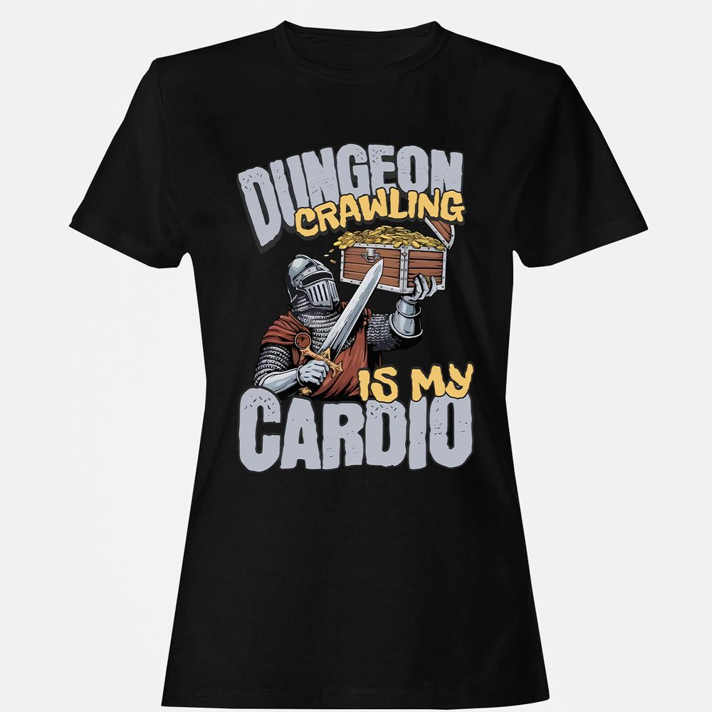 Dungeon Crawling Is My Cardio Women's T-Shirt - Black - 1