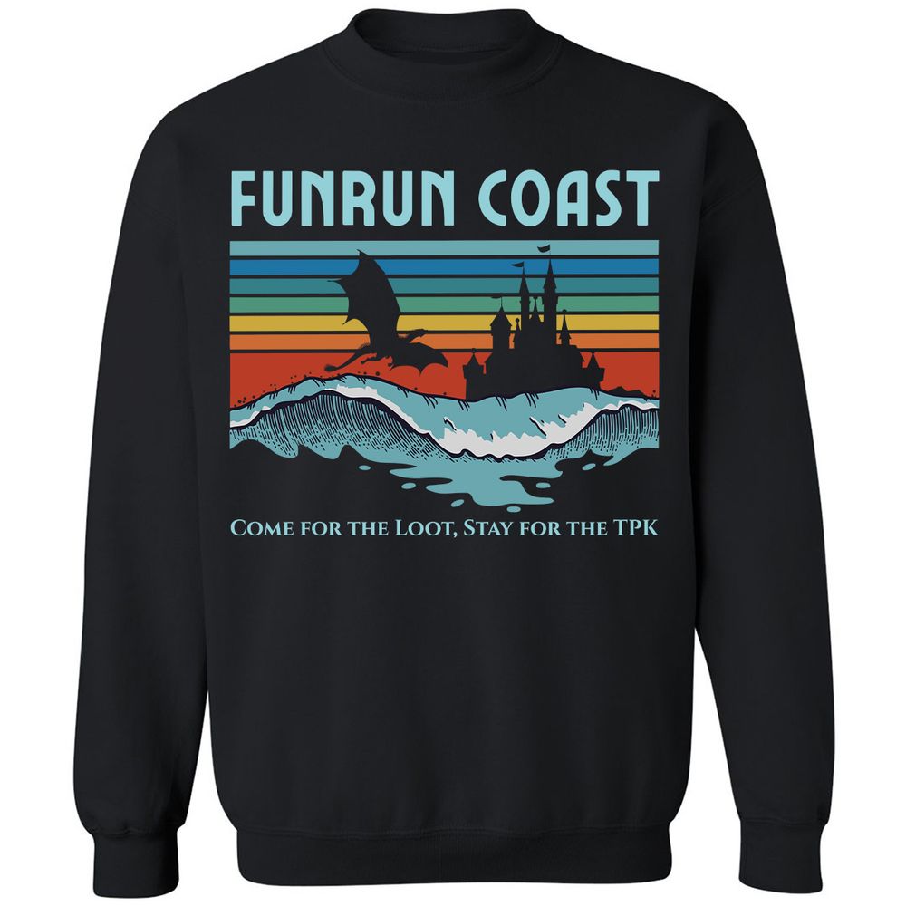 FUNRUN COAST Classic Unisex Sweatshirt - Black - 1
