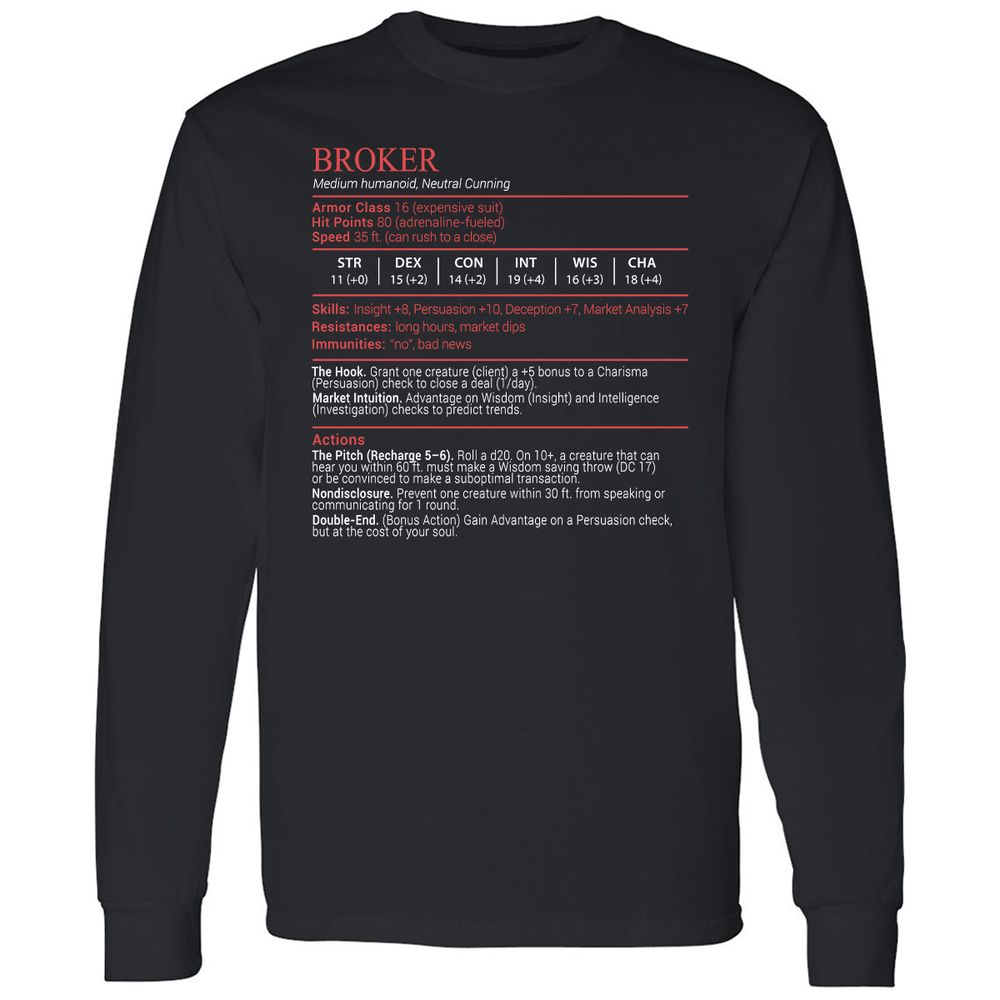 Broker Stats Block - Black - 1