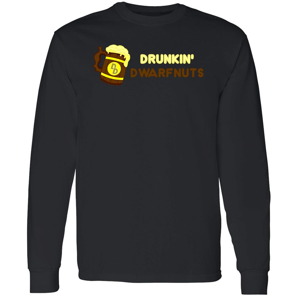 Drunkin' Dwartnuts Long Sleeve T-Shirt - Black - 1