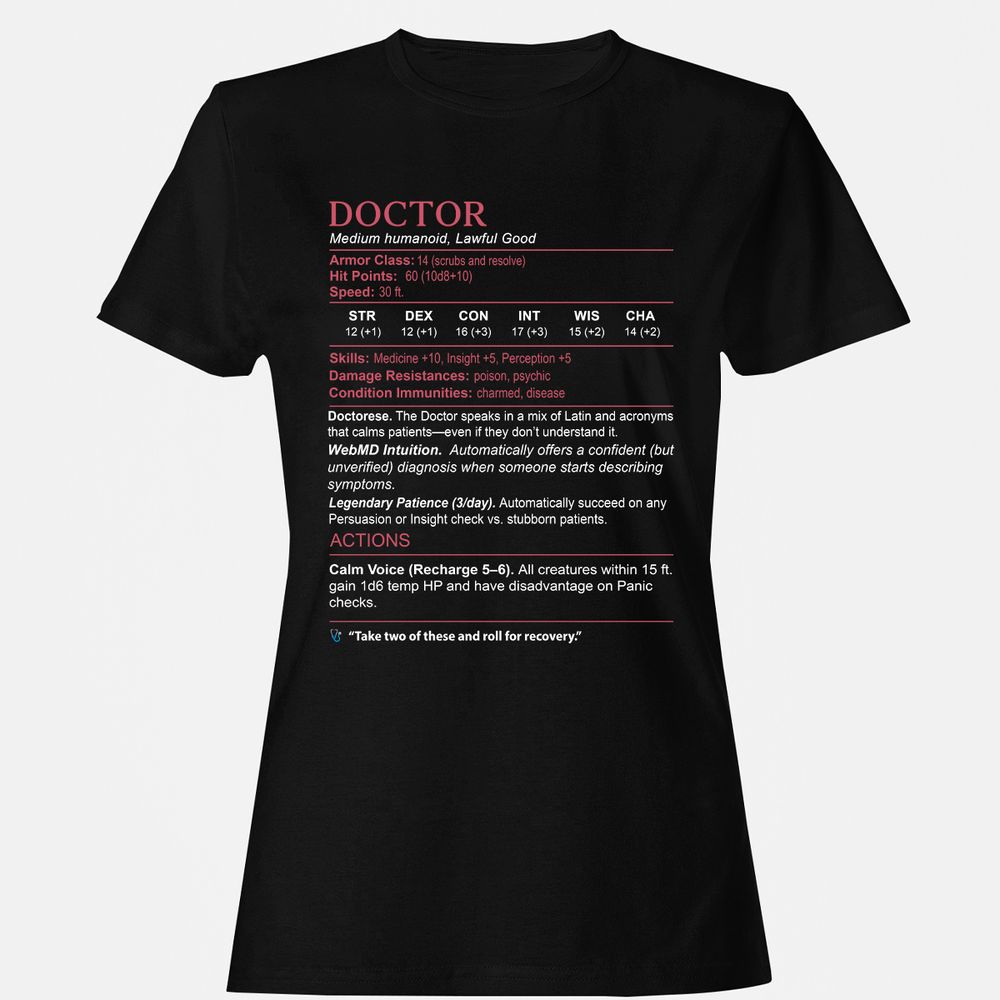 Doctor Stats Women's T-Shirt - Black - 1