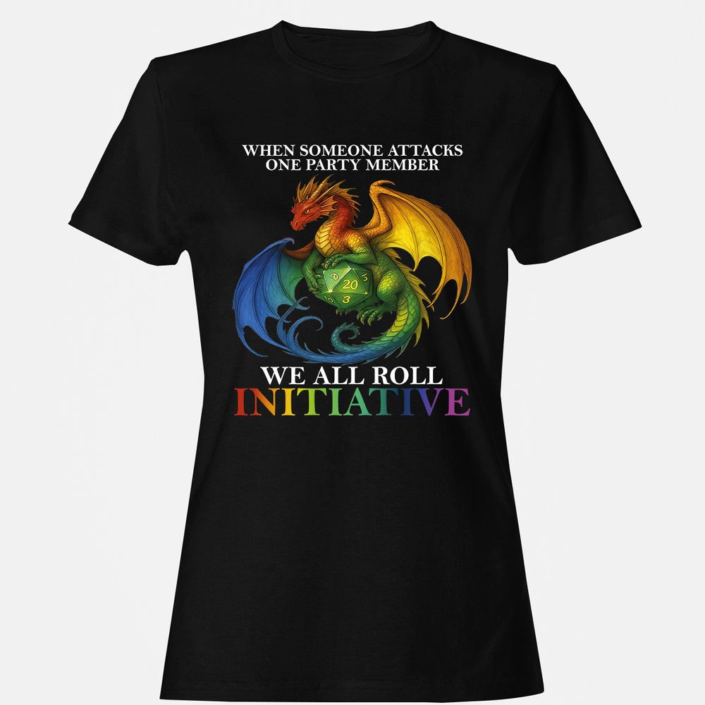 Dragon Roll For Initiative Women's T-Shirt - Black - 1