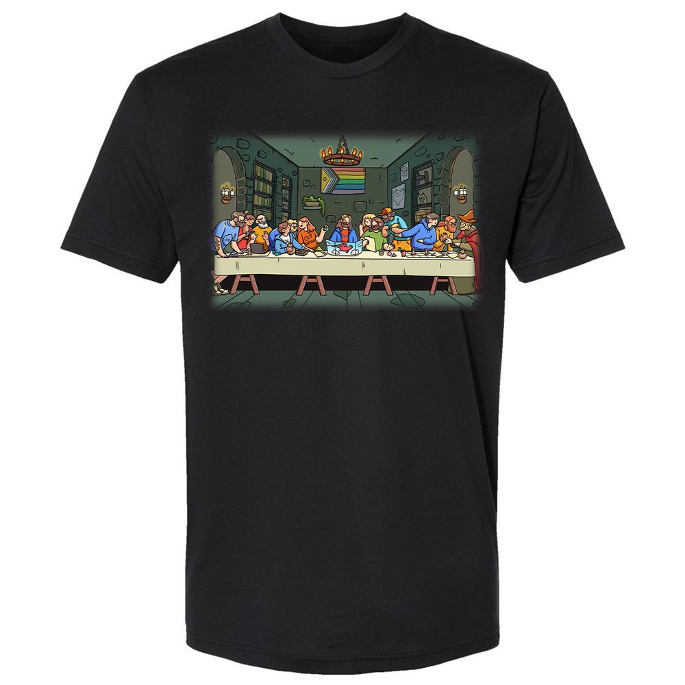 DnD Characters Pride Themed The Last Supper Shirt Premium Unisex T-Shirt - Black - 1