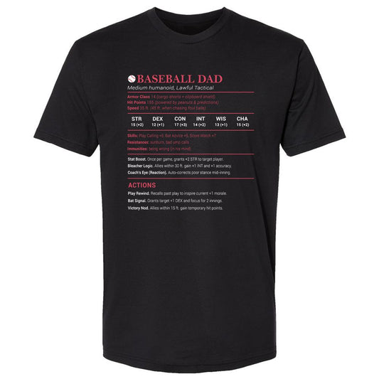 Baseball Dad Premium Unisex T-Shirt - Black - 1
