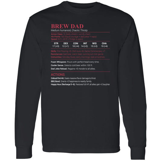 Brew Dad Long Sleeve T-Shirt - Black - 1