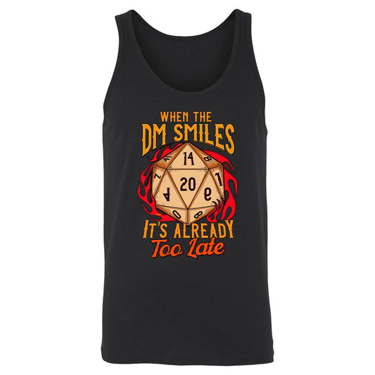 When the DM Smiles It's Already Too Late Unisex Jersey Tank - Black - 1