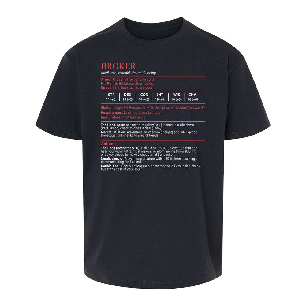 Broker Stats Block - Black - 1