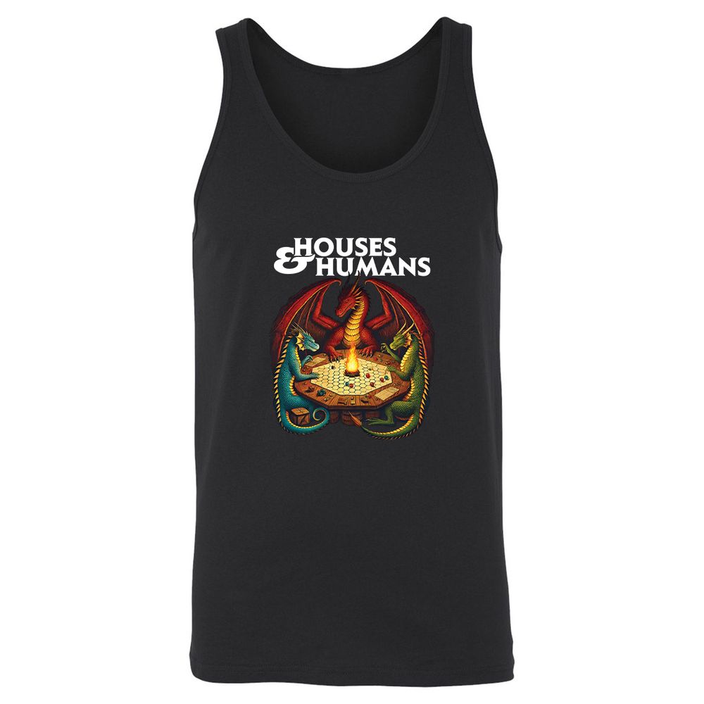 Houses & Humans Unisex Jersey Tank - Black - 1