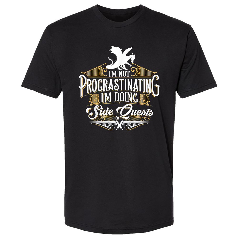 I'm Doing Side Quests Premium Unisex T-Shirt - Black - 1