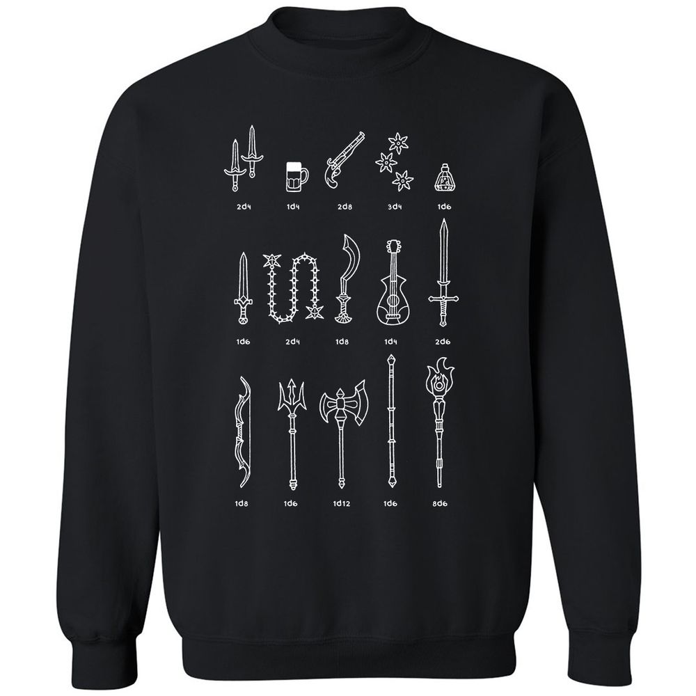Damage Dealer RPG Classic Unisex Sweatshirt - Black - 1