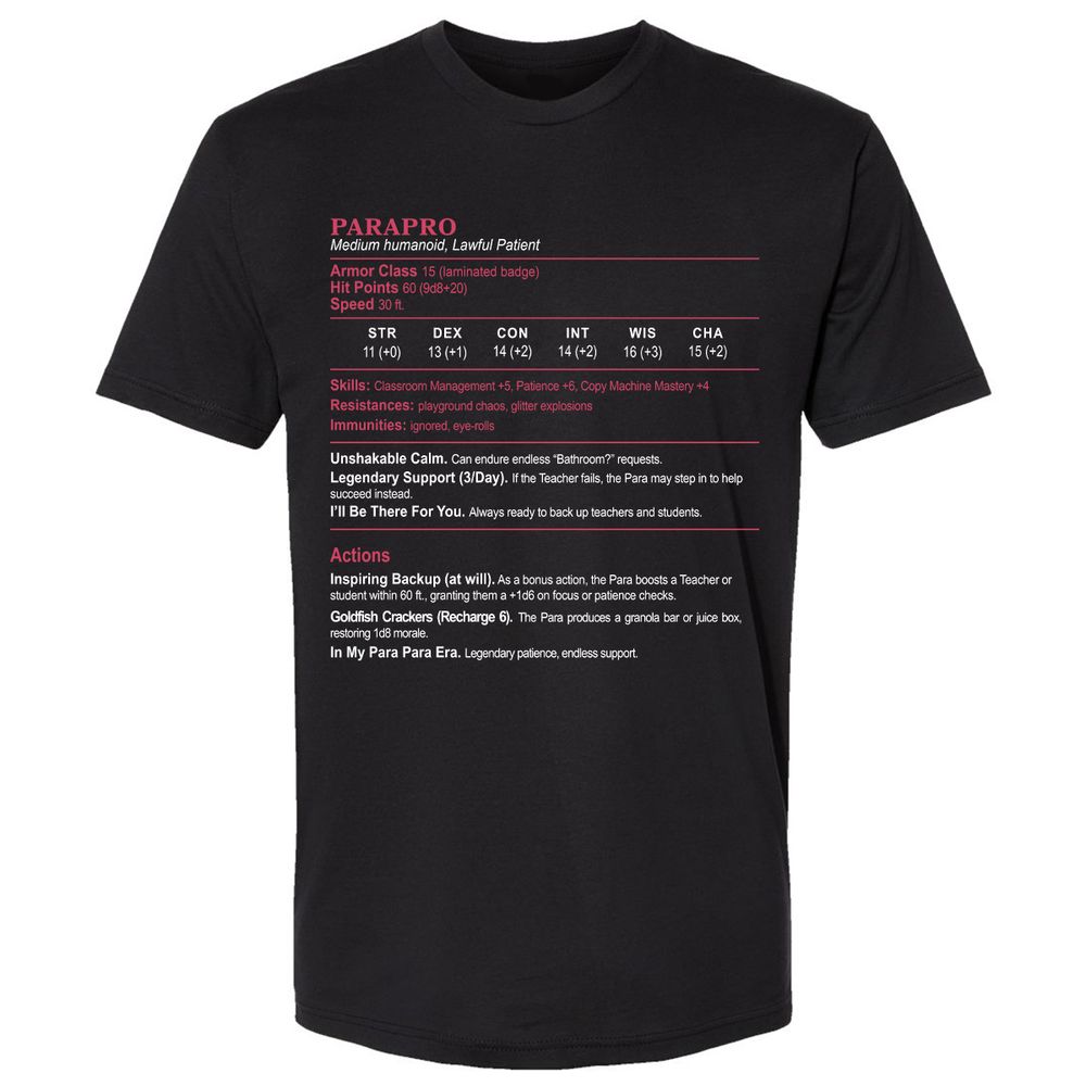 para Premium Unisex T-Shirt - Black - 1