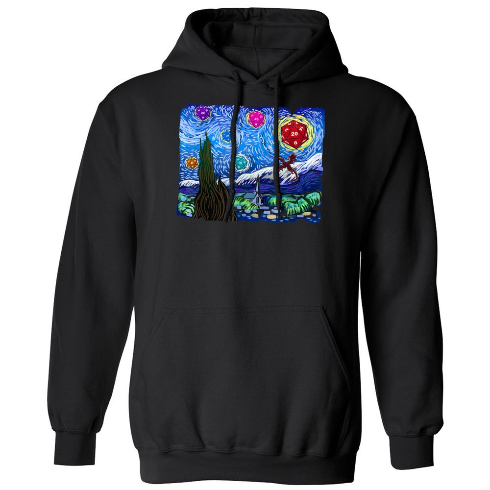 Dragon Starry Night Classic Unisex Hoodie - Black - 1