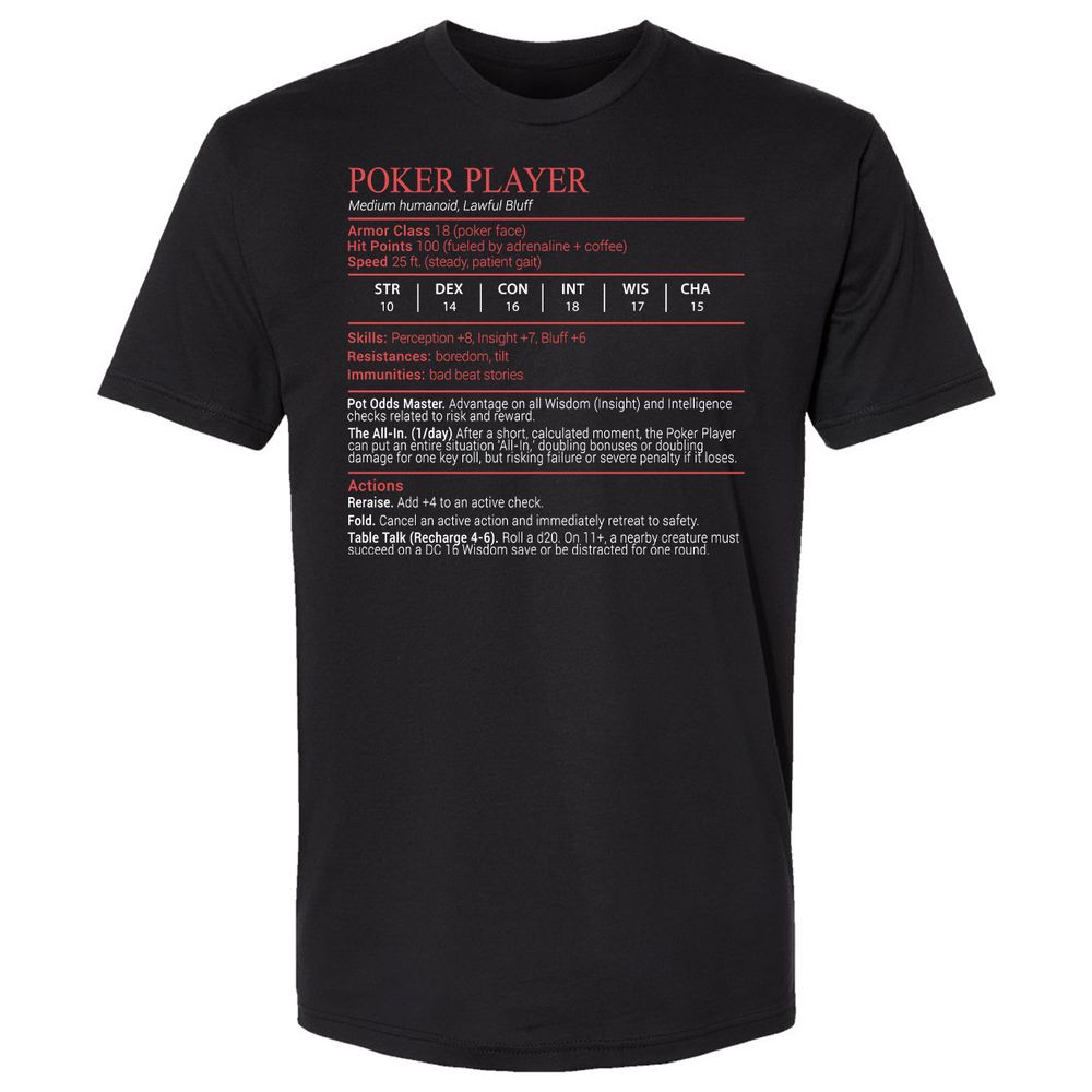 Poker Player Stats Block - Black - 1