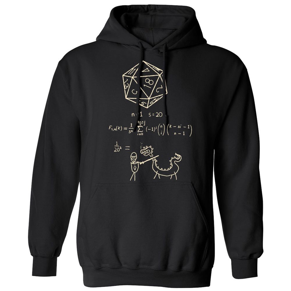 Science Of20 Sided Dice Classic Unisex Hoodie - Black - 1